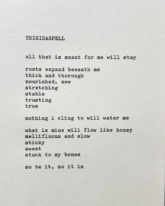 Typed Spells + Poems